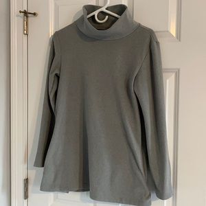 Dudley Stephen’s grey vello fleece cobble hill turtle neck - S